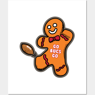 Tampa Bay Buccaneers Gingerbread Man Posters and Art